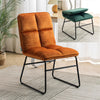 Nordic Velvet Upholstered Accent Chair Fold Away Backrest Armchair Dining Chairs