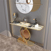 Extra Long Console Table Marble Table Hallway Entrance Storage Rack Gold Black