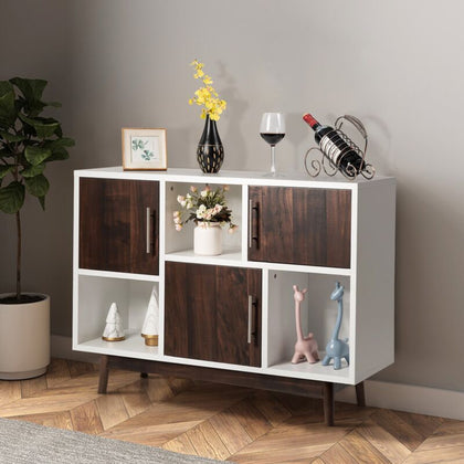 Wooden Storage Cabinet Modern Buffet Sideboard Cupboard Home TV Console Center