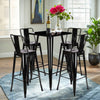 2/4 Seater Industrial Dining Table Tall Breakfast Bar Kitchen Metal Chair Stools