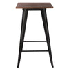 Kitchen Breakfast Table Wooden Top Metal High Bar Bistro Industrial Tolix Table