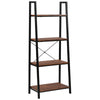 4Tier Ladder Shelf Bookcase Bookshelf Storage Rack Frame Shelves for Living Room