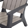 Garden Patio Coffee Table Chairs 3-Piece Outdoor Waterproof Plastic Furniture