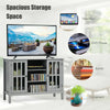 Grey Wood TV Cabinet Stand Unit Sideboard Cupboard Storage Shelves Console