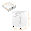 Office Filing Cabinet Mobile Under Desk File Storage Cupboard w/ Drawers Wheels