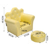 Velvet Kids Mini Sofa Children Armchair with Footstool Toddler Boys Girls Gift