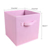 4x Pink Foldable Fabric Storage Cube Boxes Drawer Toy/Book/Cloth