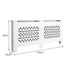 Modern Radiator Cover Wall Cabinet MDF Wood Grill Shelf White Rhombic Bars XL