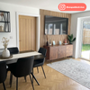 Large Solid Mango Wood Sideboard with Drawers - Dejan DEN005