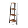 Corner Ladder Bookcase Industrial Shelving Unit Modern Home Storage Furniture