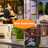 41,000 BTU Propane Patio Heater Rolling Glass Tube Standing Gas Heater w/ Cover