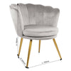 Genesis Flora Accent Tub Chair Scallop Armchair Petal Back With Golden Legs