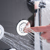 Thermostatic Shower Panel Column Tower With Body Jets Twin Head Bathroom Showe