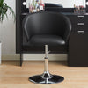 Salon Chair Bar Stool Faux Leather Hair Beauty Barber Chair Black Adjustable