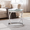 Nordic HIGH GLOSS Glass Coffee Table Side End Tea Tables Chrome Legs Living Room