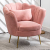 Upholstered Matte Velvet Armchair Lounge Scalloped Oyster Lotus Lounge Tub Chair
