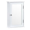 White Single Door Wall Mounted Mirror Cabinet Storage Shelf Bathroom Cupboard UK