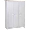 3-Door Wardrobe White 118x50x171.5 Pine Panama P1E5