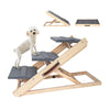 2In1 Portable Folding Pet Stairs for Dog Cat High Bed Steps Safety Car Wood Ramp