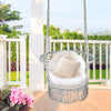 Hammock Macrame Swing Chair Home Garden Hanging Rope Seat with Tassels 160KG