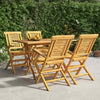 5 Piece Garden Dining Set Solid Wood Teak F4F4