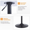 60cm Black Metal Base White Round MDF Top Bar Table Pub Table Height Adjustable