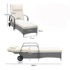 Rattan Sun Lounger Bed Recliner Outdoor Garden Chair