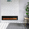 40/50/60/70inch Remote Control LED Electric Fireplace Glass 9 Colour Light