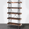 Industric 5 Tiers Book Shelf Bookcase Storage Cabinet Display Dining Living Room