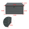 Lockable Garden Outdoor Storage Box Galvanized Steel Chest Trunk Bench Toolbox