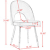 Dining Table & Chairs Set 4/6 Velvet Fabric Padded Seat Kitchen Furniture