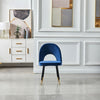 1/2/4X Dining Chairs Velvet Padded Seat Metal Legs Kitchen Chair Home Office Set