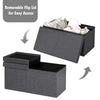 Folding Storage Ottoman w/Lift Top Bed End Bench w/80L Large Storage Space
