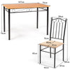 5PCS Dining Table & Chair Set Breakfast Bar Kitchen Furniture with Padded Seat