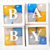 4pcs Baby Box Decoration Transparent Cardboard Gift Balloon Boxes Girl Boy Party