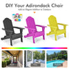 Folding Garden Adirondack Chair Ergonomic Outdoor Patio Sun Lounger W/Cup Holder