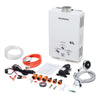 Propane Gas Water Heater Shower Kit Instant Heating Tankless Boiler+ Shower Head