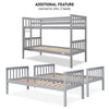 Double Bunk Bed 3FT Single Bed For Kids Children Solid Wooden Frame With Stairs