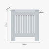 Radiator Cover White Unfinished Modern Traditional Wood Grill Cabinet Shelf MDF