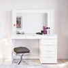 Dressing Table, Chloe White Wooden 7 Drawer Dressing Table