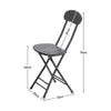 Folding Side Table Chair Indoor Outdoor Garden Patio Bistro Furniture Metal Legs