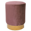 Retro Velvet Round Stool Dressing Table Stool Chair Vanity Footstool Guest Seat