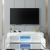 Large Modern TV Unit Cabinet Stand Wood High Gloss Doors w/LED Lights Drawers