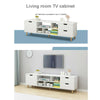 Modern TV Cabinet Stand Unit Wooden Media Storage Space Shelves W/ Doors Drawers
