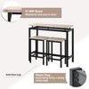 Bar Table Set Breakfast Table and 2 Stools Dining Table Chairs Kitchen Furniture