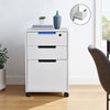 Locable MDF Wood Office Filing Cabinet Storage Cupboard bed Side Cabinet W/wheel