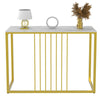 Marble Effect Console Table & Gold Metal Leg Wall Corridor Entrance Sofa Table