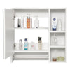 Bathroom Wall Mounted Cabinet Mirror Cupboard Unit with Storage Shelves White