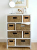 TETBURY Large White Storage Cabinet, Chest of Drawers, storage baskets ASSEMBLED