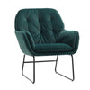 Upholstered Velvet Armchair Lounge Chair Accent Button Metal Legs Fireside Sofa